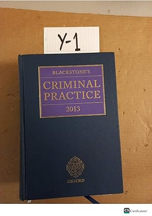 Blackstone's Criminal Practice 2013