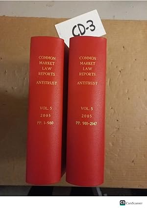 Common Market Law Reports Antitrust 2005 Vol 5 Full Set