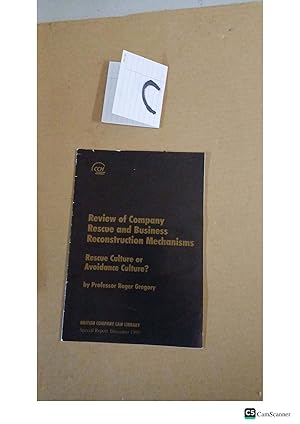 Review Of Company Rescue And Business Reconstruction Mechanisms By Roger Gregory
