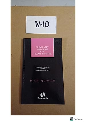 Sergeant And Sims On Stamp Duties 1st Supplement To The 11th Ed By M J M Quinlan