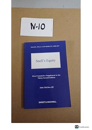 Snell's Equity 1st Cumulative Supplement To The 32nd Ed By John McGhee