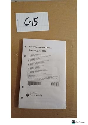 Ross: Commercial Leases Looseleaf Papers Updated Till 2006