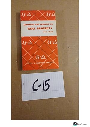 Questions And Answers On Real Property By Nigel Hague