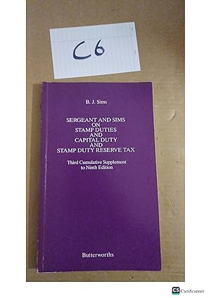 Sergeant And Sims On Stamp Duties And Capital Duty And Stamp duty Reserve Tax supplement of 9th Ed