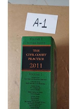 The Civil Court Practice 2011 Vol 1 October Reissue By Thompson