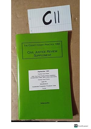The County Court Practice 1993 Civil Justice Review Supplement