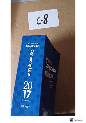 Butterworths Company Law Handbook 2017 31st Edition by Walmsley