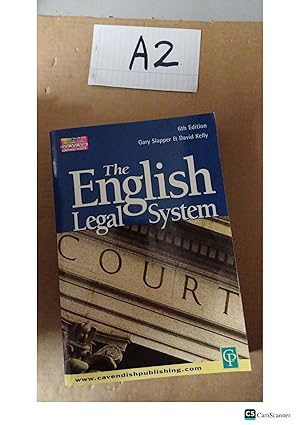 The English Legal System 6th Edition by Gary Slapper & David Kelly