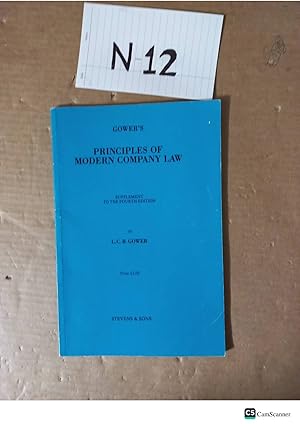 Principles Of Modern Company Law Supplement Of 4th Ed By Gower