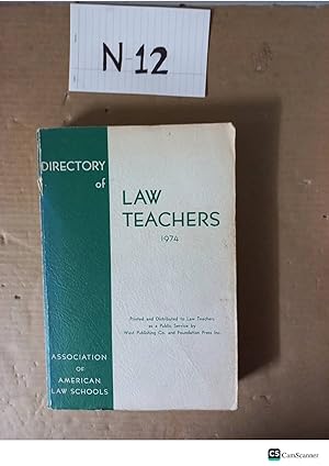 Directory Of Law Teachers 1974
