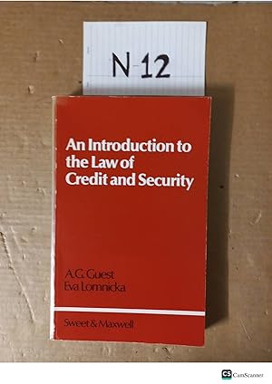 An Introduction To The Law Of Credit And Security By G. Guest And Lomnicka