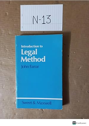 Introduction To Legal Method By John Farrar