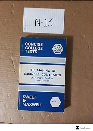 The Making Of Business Contract 2nd Ed By Harding Boulton