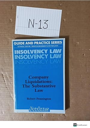 Company Liquidations The Substantive Law By Robert Pennington