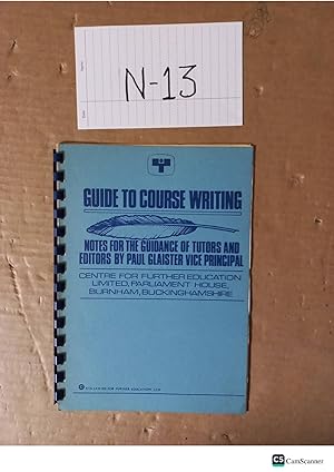 Guide To Course Writing By Burnham
