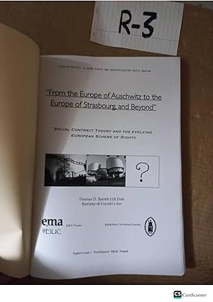 From The Europe Of Auschwitz To The Europe Of Strasbourg,And Beyond" 2004 By Thomas D Barrett