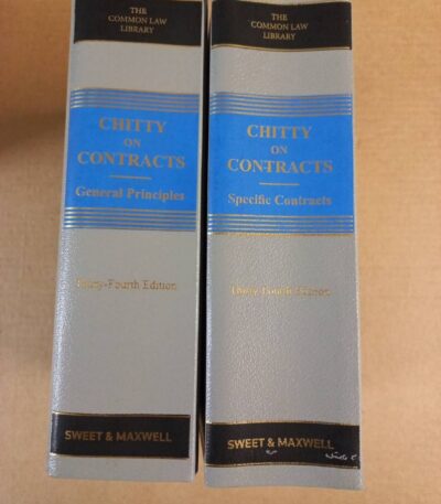 Chitty On Contracts Thirty Fourth Edition Volume 1 and 2 Complete set (Hardback)