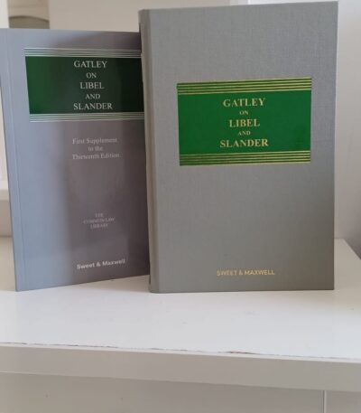 Gatley on Libel and Slander 13 edition
