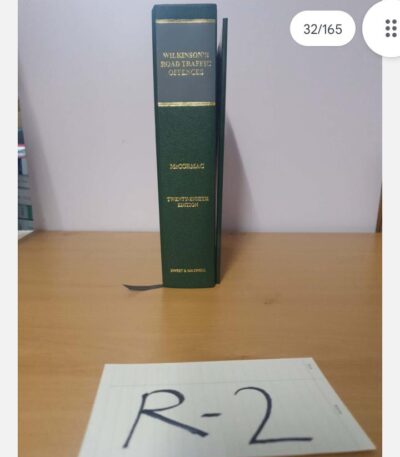 Wilkinson's Road Traffic Offences Twenty-eighth Edition by McCormac and a supplement