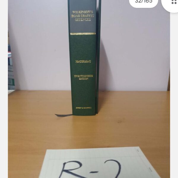 Wilkinson's Road Traffic Offences Twenty-eighth Edition by McCormac and a supplement
