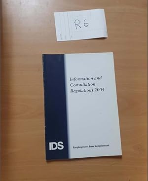 Information and Consultation Regulation 2004 IDS Employment Law Supplement