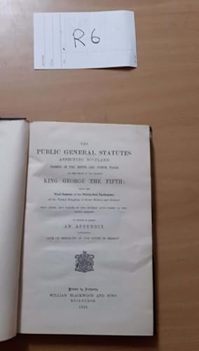 The Public General Statutes by King George the Fifth 1920