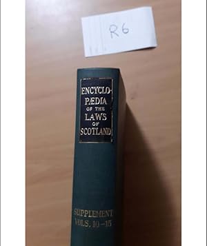 Encyclopedia of the Laws of Scotland supplement Volume part ll Gordon Thomson