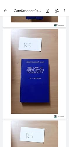 The Law of Joint stock companies by Westonv