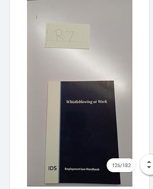 IDS Whistleblowing at Work employment Law Handbook November 2013