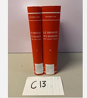 LE IMPOSTE SUI REDDITI NEL TESTO UNICO By MAURIZIO LEO Volume I and II