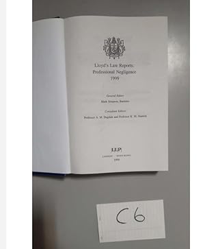 Lloyd's Law Reports: Professional Negligence 1999 General Editor Mark Simpson, Barrister