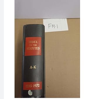 INDEX TO THE STATUTES A-K 1235-1972