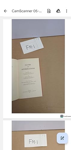 OATHS AND AFFIRMATIONS BY D. BOLAND, M.BE and B. H. SAYER, LL.B.