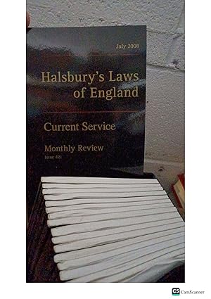 Halsbury's Laws of England Current Service Monthly Review Issue 421, July 2008 books