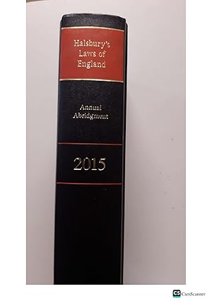 Halsbury's Law of England annual abridgement 2015
