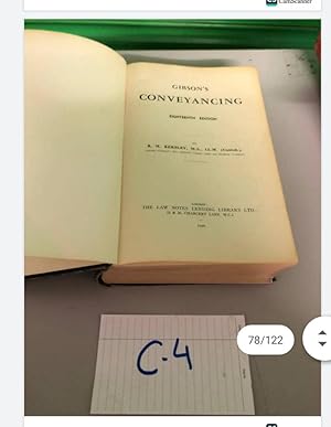 GIBSON'S CONVEYANCING EIGHTEENTH EDITION