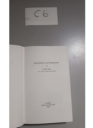 Boundaries and Easements by Colin Sara