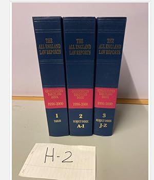 THE ALL ENGLAND LAW REPORTS CONSOLIDATED TABLES AND INDEX 1936-2000 1 TABLES 2 SUBJECT INDEX A-I 3 SUBJECT INDEX J-Z