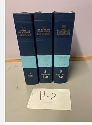 THE ALL ENGLAND LAW REPORTS CONSOLIDATED TABLES AND INDEX 1986-2001 1 TABLE 2 SUBJECT INDEX A-H 3 SUBJECT INDEX I-Z