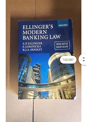 ELLINGER'S MODERN BANKING LAW E. P. ELLINGER E. LOMNICKA FOURTH EDITION