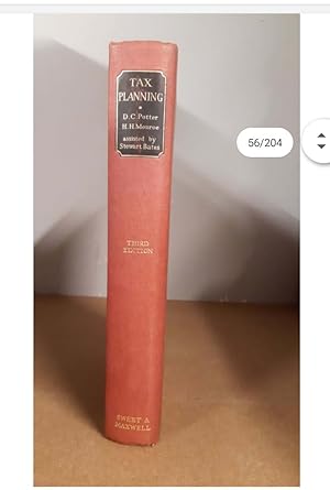 TAX PLANNING D.C.Potter H.H.Monroe assisted by Stewart Bates THIRD EDITION