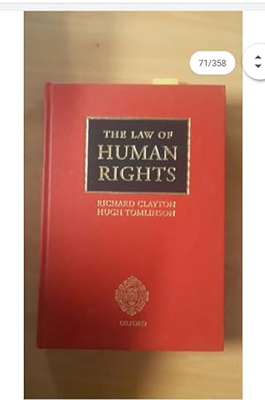 THE LAW OF HUMAN RIGHTS Volume 2 RICHARD CLAYTON HUGH TOMLINSON