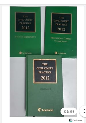THE CIVIL COURT PRACTICE 2012 vol 2 with supplements