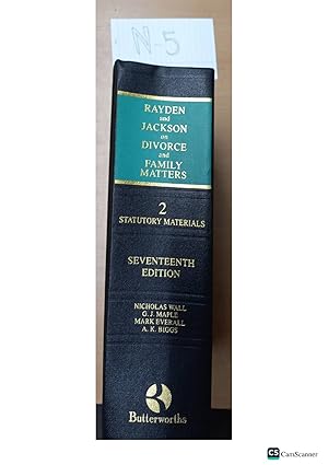 Rayden and Jackson on Divorce and Family Matters vol 2 17th edition by Walls and Biggs