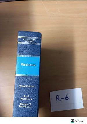Disclosure 3rd edition by Paul Mathew and Hodge Malek