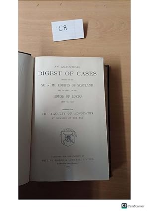 Digest of Cases decided in the Supreme Court of Scotland