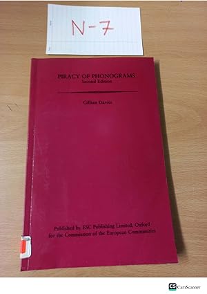 Piracy of Phonograms Second Edition Gillian Davies