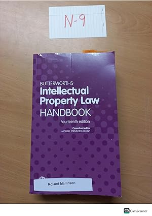 Butterworths Intellectual Property Law Handbook 14th edition Consultant editor Michael Edenborough QC