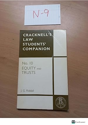Cracknell's Law Student Companion no. 10 Equity and Trust by G. Riddall