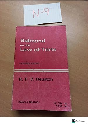 Salmond on the Law of Torts 15th edition by R. F. V. Heuston